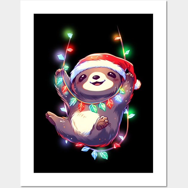 Merry Slothmas! Wall Art by The Digital Den